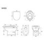1050mm White Toilet and Sink Unit with Round Toilet - Classic