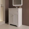 BUN/BeBa_24975/76648 600mm White Freestanding Vanity Unit with Basin - Baxenden