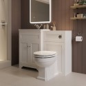 BUN/BeBa_24975/76846 1100mm White Toilet and Sink Unit with Traditional Toilet - Baxenden