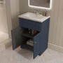 600mm Blue Freestanding Vanity Unit with Basin - Baxenden