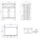GRADE A1 - 600mm Blue Freestanding Vanity Unit with Basin - Baxenden