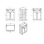 Grade A1 - 600mm Blue Freestanding Vanity Unit with Basin - Baxenden