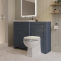 BUN/BeBa_24976/76847 1100mm Blue Toilet and Sink Unit with Traditional Toilet - Baxenden