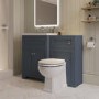 1100mm Blue Toilet and Sink Unit with Traditional Toilet - Baxenden