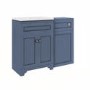 1100mm Blue Toilet and Sink Unit with Traditional Toilet - Baxenden