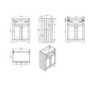 Grade A1 - 600mm Grey Freestanding Vanity Unit with Basin - Baxenden