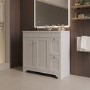 900mm White Freestanding Vanity Unit with Basin - Baxenden