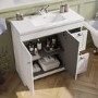 ONLY OPENED - Baxenden 900mm Matt White Floorstanding Vanity Unit