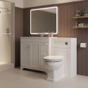 BUN/BeBa_24978/76849 1400mm White Toilet and Sink Unit with Traditional Toilet- Baxenden