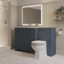 BUN/BeBa_24979/76850 1400mm Blue Toilet and Sink Unit with Traditional Toilet - Baxenden
