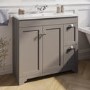 ALMOST PERFECT - 900mm Grey Freestanding Vanity Unit with Basin - Baxenden