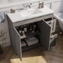 ALMOST PERFECT - 900mm Grey Freestanding Vanity Unit with Basin - Baxenden