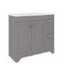 ALMOST PERFECT - 900mm Grey Freestanding Vanity Unit with Basin - Baxenden