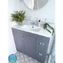 ALMOST PERFECT - 900mm Grey Freestanding Vanity Unit with Basin - Baxenden