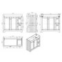 ALMOST PERFECT - 900mm Grey Freestanding Vanity Unit with Basin - Baxenden