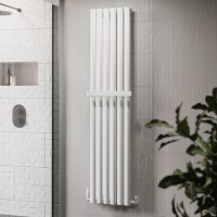 ONLY OPENED - White Vertical Single Panel Radiator with Towel Bar 1600 x 360mm - Margo