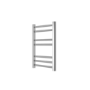 Chrome Towel Radiator 600 x 400mm with Pipe Kit and Straight Valves - Sahara