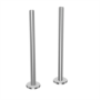 Chrome Towel Radiator 600 x 400mm with Pipe Kit and Straight Valves - Sahara