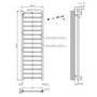 Black Towel Radiator 1600 x 500mm - Sonoran