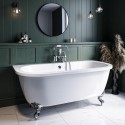 BUN/BeBa_25408/76774 Freestanding Double Ended Back to Wall Bath with Chrome Feet 1700 x 745mm - Park Royal