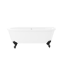 Freestanding Double Ended Back to Wall Bath with Black Feet - 1700 x 745mm - Park Royal