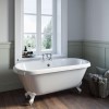 Freestanding Double Ended Roll Top Bath with White Feet 1690 x 740mm - Park Royal