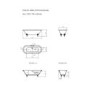 Freestanding Double Ended Roll Top Bath with Brushed Brass Feet 1795 x 785mm - Park Royal
