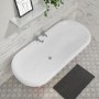 Freestanding Double Ended Roll Top Bath with Pink Feet 1795 x 785mm - Park Royal