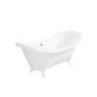 Freestanding Double Ended Roll Top Bath with White Feet 1750 x 740mm - Park Royal