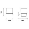 Arissa Matt Black Tumbler Holder &amp; Cup