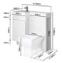 GRADE A1 -  White Basin Vanity Unit and Toilet Unit - Agora