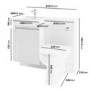 Grade A1 - 900mm White Toilet and Sink Unit Left Hand with Round Toilet - Agora