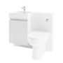 Grade A1 - 900mm White Toilet and Sink Unit Left Hand with Round Toilet - Agora