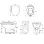 Grade A1 - 900mm White Toilet and Sink Unit Right Hand with Round Toilet - Agora