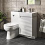 Grade A1 - 900mm White Toilet and Sink Unit Right Hand with Round Toilet - Agora