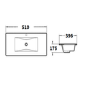 GRADE A1 - 500mm White Floor Standing Door Vanity Unit with Basin and Brushed Brass Handles - Ashford