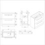 Grade A1 - 800mm Grey Freestanding Vanity Unit with Basin and Chrome Handles - Ashford