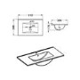 Grade A1 - 800mm Grey Freestanding Vanity Unit with Basin and Chrome Handles - Ashford