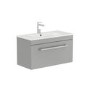 Grade A1 - 800mm Grey Wall Hung Vanity Unit and Basin - Ashford