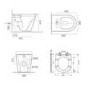 Grade A1 - 1100mm Grey Toilet and Sink Unit Left Hand with Round Toilet - Bali