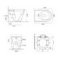 Grade A1 - 1100mm Grey Toilet and Sink Unit Right Hand with Round Toilet and Chrome Fittings - Bali