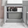 Grade A1 - 1100mm Grey Toilet and Sink Unit Left Hand with Round Toilet and Child Step - Bali