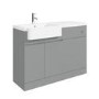 Grade A1 - 1100mm Grey Toilet and Sink Unit Left Hand with Round Toilet and Child Step - Bali