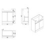 Grade A1 - 1100mm Grey Toilet and Sink Unit Left Hand with Round Toilet and Child Step - Bali