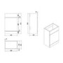 Grade A1 - 1100mm Grey Toilet and Sink Unit Left Hand with Round Toilet and Child Step - Bali