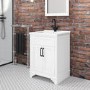 Grade A1 - 600mm White Freestanding Vanity Unit with Basin - Camden