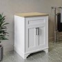 ALMOST PERFECT - 600mm White Freestanding Countertop Vanity Unit - Camden