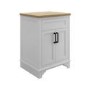 ALMOST PERFECT - 600mm White Freestanding Countertop Vanity Unit - Camden