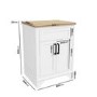 ALMOST PERFECT - 600mm White Freestanding Countertop Vanity Unit - Camden