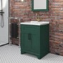 Grade A1 - 600mm Green Freestanding Vanity Unit with Basin - Camden